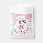 roze ballerina meisje verjaardagsfeestje bedankzakje (Voorkant)