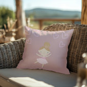 Roze Ballerina Meisjes Kussen