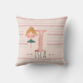 Roze Ballerina Monogram I – Persoonlijke Kunst Kussen (Achterkant)