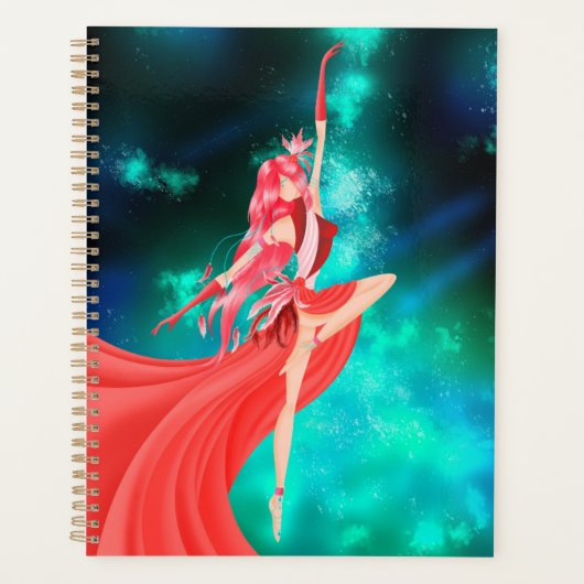 Roze Ballerina Nachthemel Planner (Voorkant)