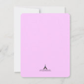 Roze Ballerina Note Cards Notitiekaartje (Achterkant)