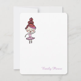 Roze Ballerina Note Cards Notitiekaartje