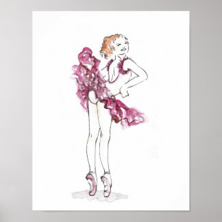 Roze Ballerina Poster