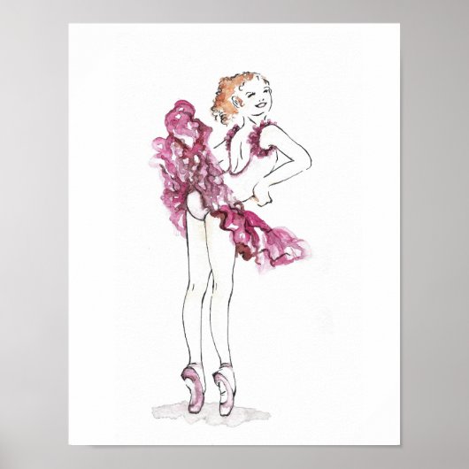 Roze Ballerina Poster (Voorkant)