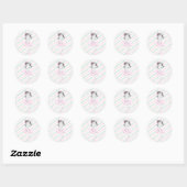  roze ballerina prinses Baby shower Ronde Sticker (Vel)