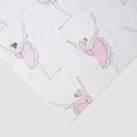 Roze Ballerina Roze Dancer Girl Tissuepapier (Detail)