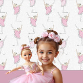 Roze Ballerina Roze Dancer Girl Tissuepapier