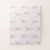 Roze Ballerina Roze Puzzle Legpuzzel (Verticaal)