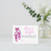 Roze Ballerina Schoenen | Baby shower luierkrabbel Informatiekaartje (Staand voorkant)