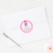Roze Ballerina Schoenen | Meisje Baby shower Dank  Ronde Sticker (Envelop)