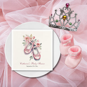  Roze Ballerina Schoenen Meisje Baby shower Servet
