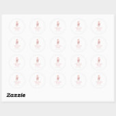 Roze Ballerina Shoes Birthday Party Hartelijk dank Ronde Sticker (Vel)