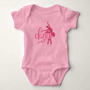 Roze Ballerina Silhouette Ballet Dance Romper