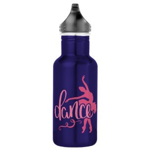 Roze Ballerina Silhouette Ballet Dance Waterfles