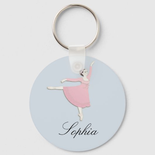  Roze Ballerina Sleutelhanger (Voorkant)