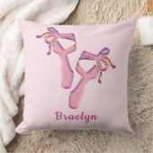 Roze Ballerina Slippers Elegante Danskunst Kussen (Deken)