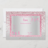 Roze Ballerina Sparkle Childrens Birthday Kaart (Achterkant)