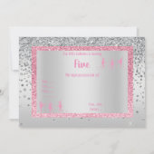 Roze Ballerina Sparkle Childrens Birthday Kaart (Achterkant)