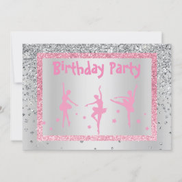  Roze Ballerina Sparkle Childrens Birthday Kaart
