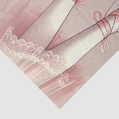 Roze Ballerina Spitse Tenengeborte Viering Tissuepapier (Detail)