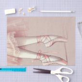 Roze Ballerina Spitse Tenengeborte Viering Tissuepapier (Craft)