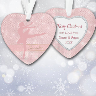 Roze Ballerina Star Lights Ornament