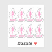 roze ballerina sticker (Vel)