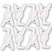 Roze Ballerina Sticker (Voorkant)