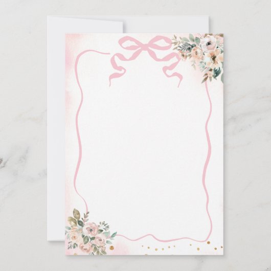 Roze Ballerina Swirl en Twirl Verjaardag Kaart (Achterkant)