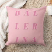 Roze Ballerina Text Design for Ballet Dancers Kussen (Deken)