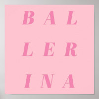 Roze Ballerina Text Design for Ballet Dancers