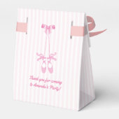 Roze Ballerina thema Birthday Party Guest Bedankt Bedankdoosjes (Achterkant)