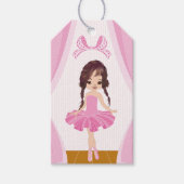 Roze Ballerina thema Birthday Party Guest Bedankt Cadeaulabel (Voorkant)