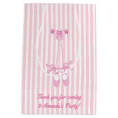 Roze Ballerina thema Birthday Party Guest Bedankt Medium Cadeauzakje (Achterkant)