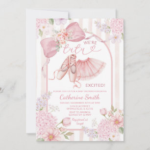 Roze Ballerina Tutu Coquette Baby Shower Kaart