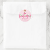 Roze Ballerina Tutu Dance Birthday Party Sticker (Tas)