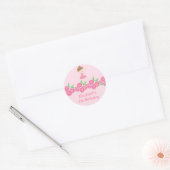 Roze Ballerina Tutu Dans Verjaardagsfeestje Sticke Ronde Sticker (Envelop)