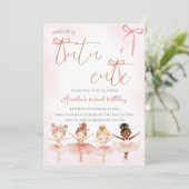 Roze Ballerina Tutu Leuke Verjaardag Kaart (Staand voorkant)