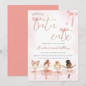 Roze Ballerina Tutu Leuke Verjaardag Kaart (Voorkant / Achterkant)