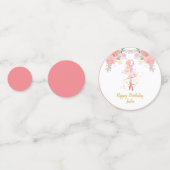 Roze Ballerina Verjaardagsfeest Dank u wel Confetti (Voorkanten)