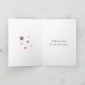 Roze Ballerina Verjaardagsfeest Groet Kaart (Binnen)