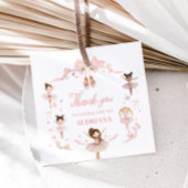 Roze Ballerina verjaardagsfeestje plein Bedankjes Labels
