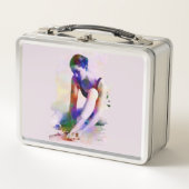 Roze Ballerina Waterverf Hedendaagse Kunst (Voorkant)