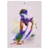 Roze Ballerina Waterverf Hedendaagse Kunst Klembord (Achterkant)