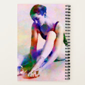 Roze Ballerina Waterverf Hedendaagse Kunst Notitieboek (Achterkant)