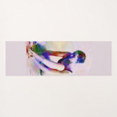 Roze Ballerina Waterverf Hedendaagse Kunst Yogamat (Achterkant (horizontaal))