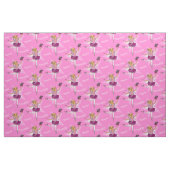 Roze ballerina's dansen aangepaste naam stof (Fat Quarter)