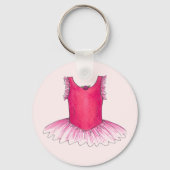 Roze ballet Ballerina Costume Tutu Dance Sleutelha Sleutelhanger (Voorkant)