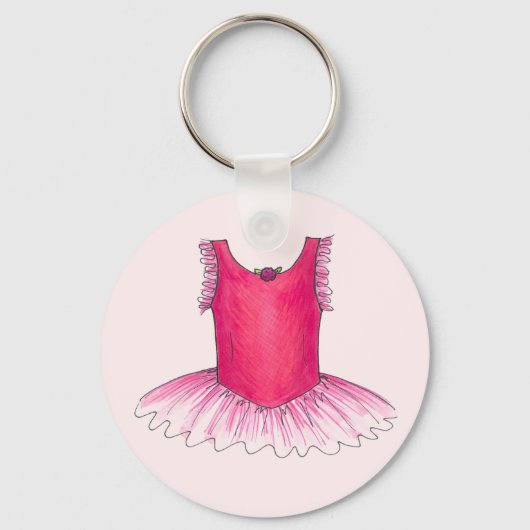 Roze ballet Ballerina Costume Tutu Dance Sleutelha Sleutelhanger (Voorkant)