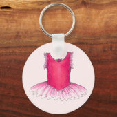 Roze ballet Ballerina Costume Tutu Dance Sleutelha Sleutelhanger (Voorkant)